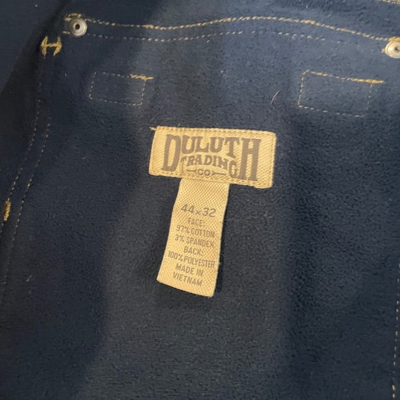 Duluth Trading Co Flex Fire Hose Fleece Lined Cargo Pants Brown Tan Mens 44x32 - Picture 8 of 9